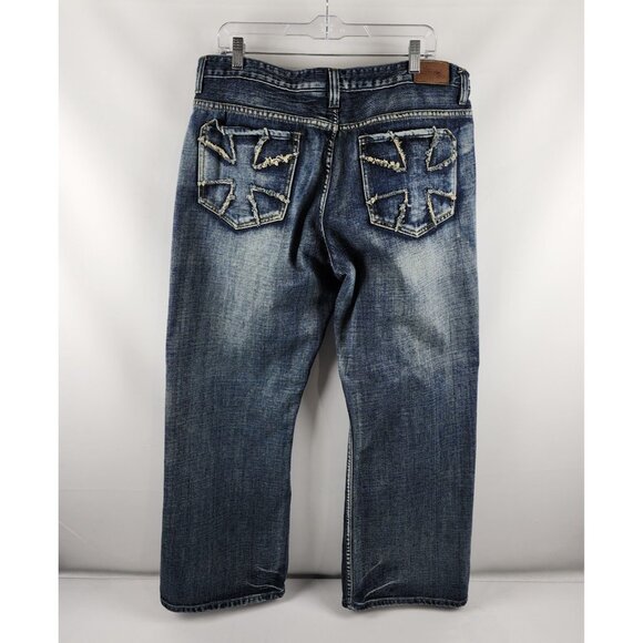 Urban Pipeline Urban Up Jeans Mens 38x30 Blue Loose Bootcut Denim - Picture 8 of 10